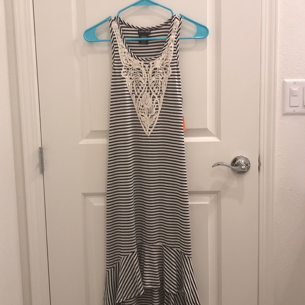 striped lace dress